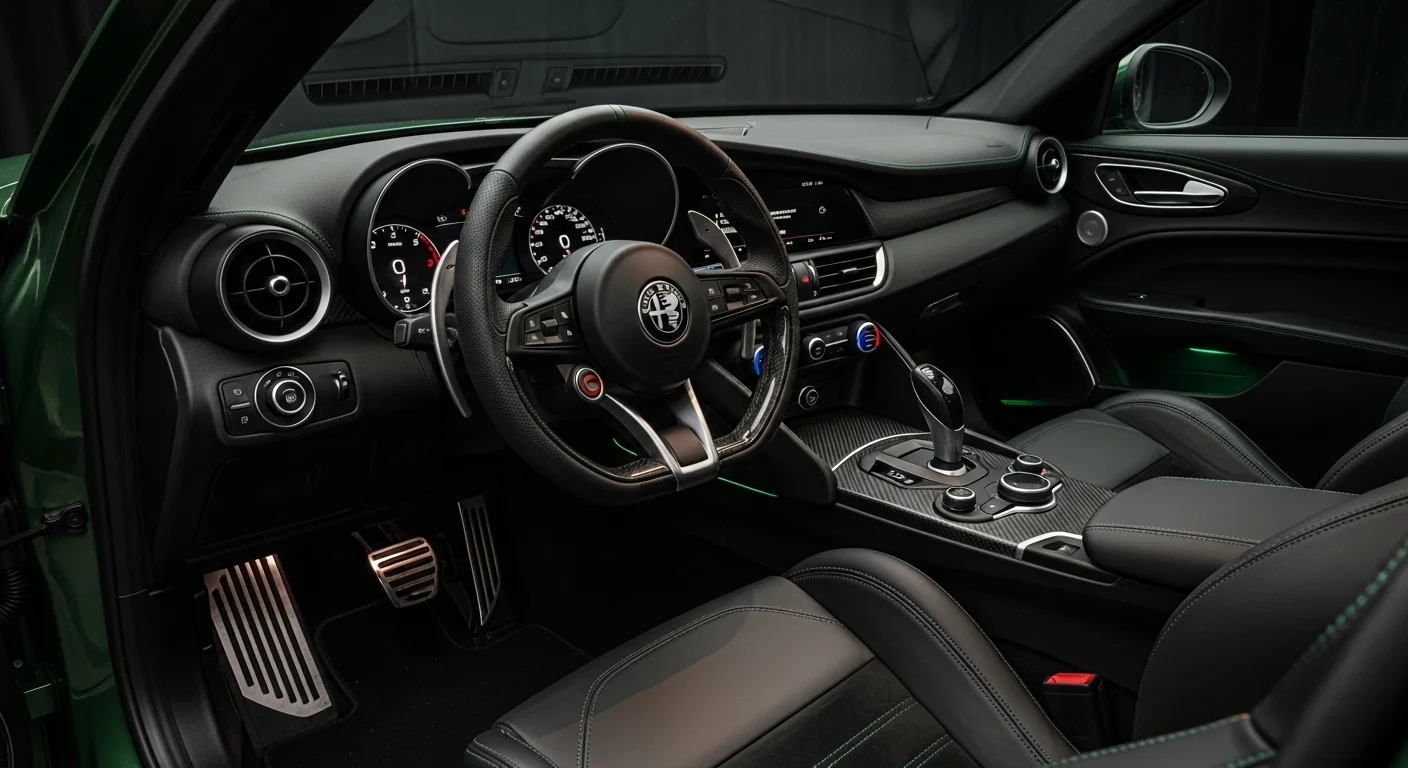 2027 Alfa Romeo Giulia GTA Stradale interior - dashboard and cockpit view