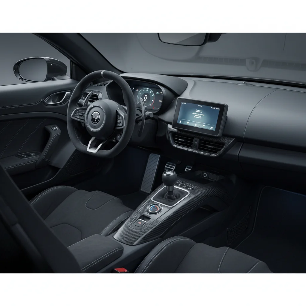 2027 Alpine A110 R Turini interior - dashboard and cockpit view