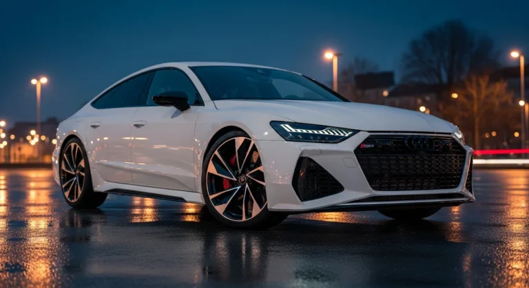 2027 Audi RS7 Sportback Black exterior - front three quarter view