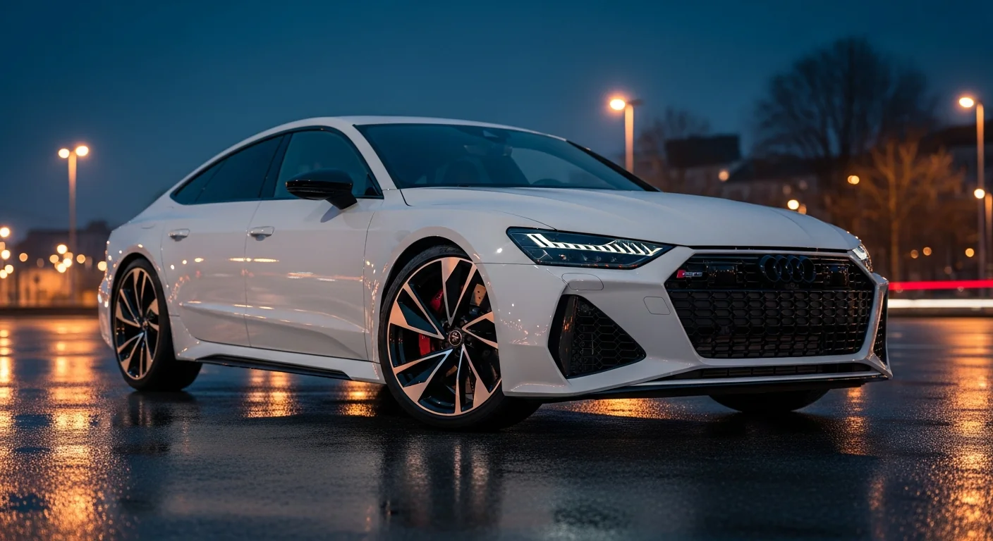 2027 Audi RS7 Sportback Black exterior - front three quarter view