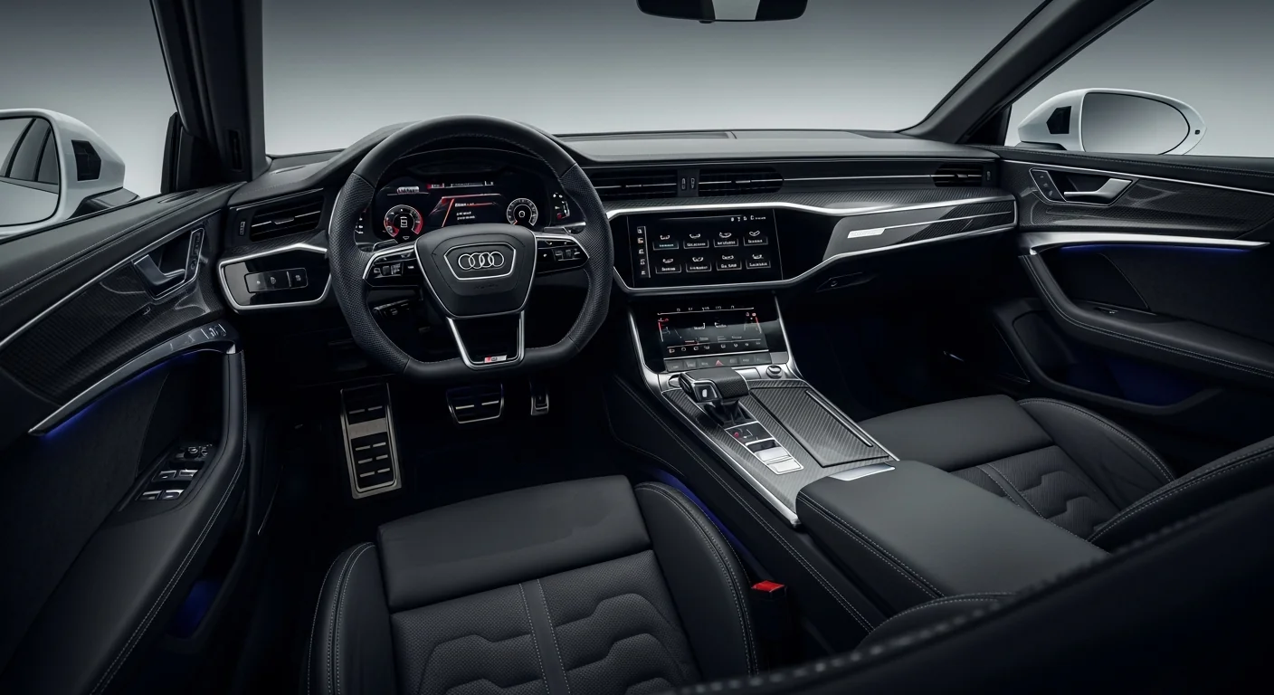 2027 Audi RS7 Sportback Black interior - dashboard and cockpit view