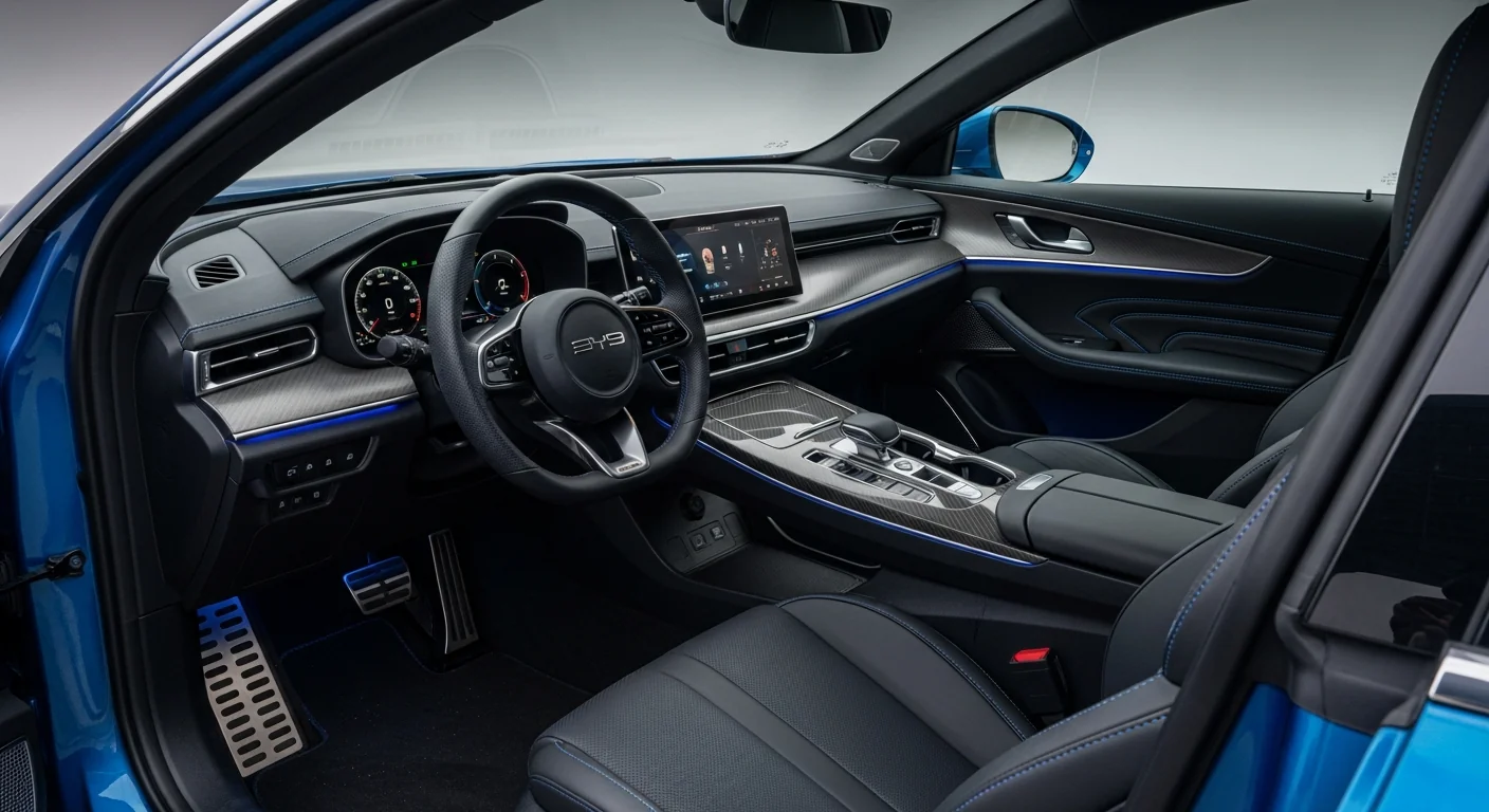 2027 BYD Han GT interior - dashboard and cockpit view