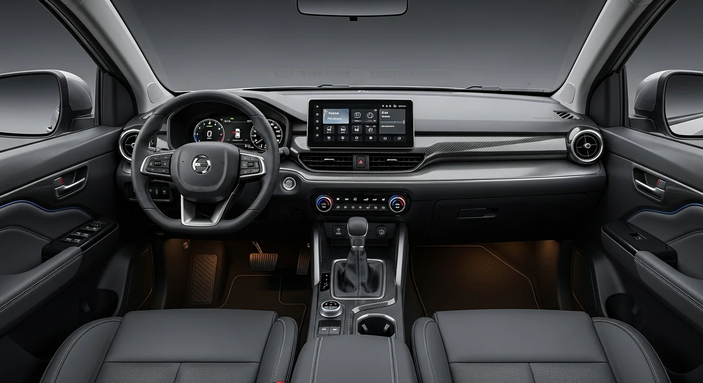 2027 Canoo Pickup Sport interior - dashboard and cockpit view