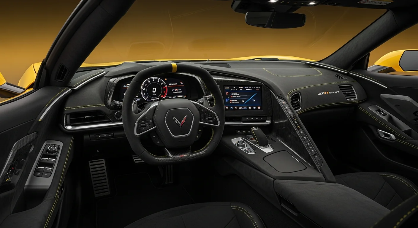 2027 Chevrolet Corvette ZR1 E-Ray interior - dashboard and cockpit view