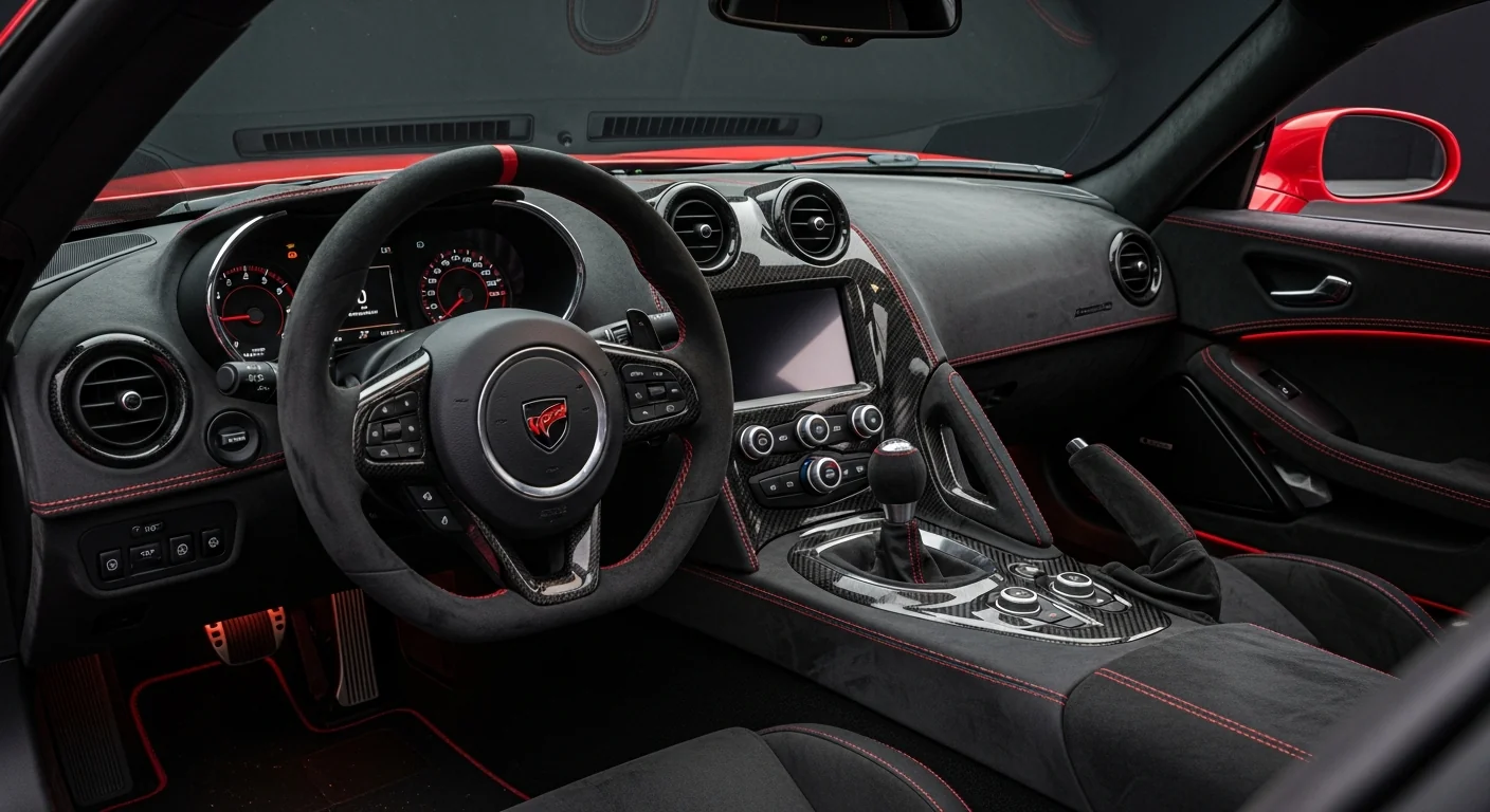 2028 Dodge Viper ACR Revival interior - dashboard and cockpit view