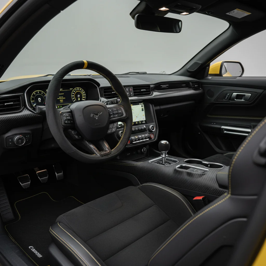 2027 Ford Mustang GTD Black Series interior - dashboard and cockpit view