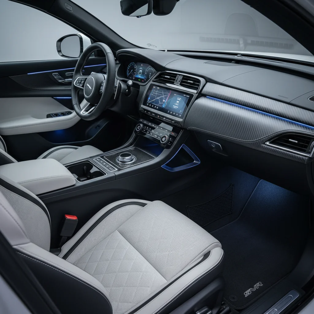 2028 Jaguar XE R-Dynamic SVR interior - dashboard and cockpit view