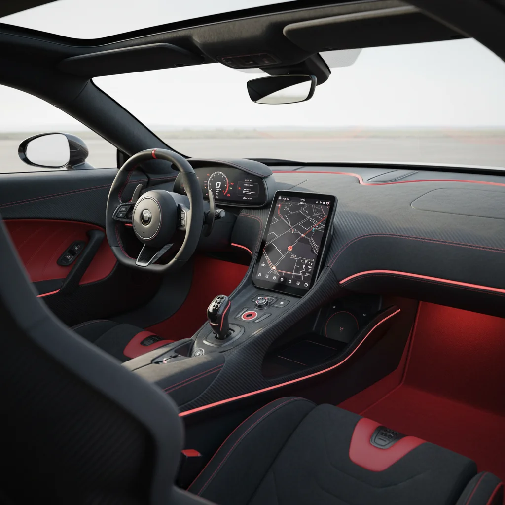 2027 Koenigsegg Gemera Evo interior - dashboard and cockpit view