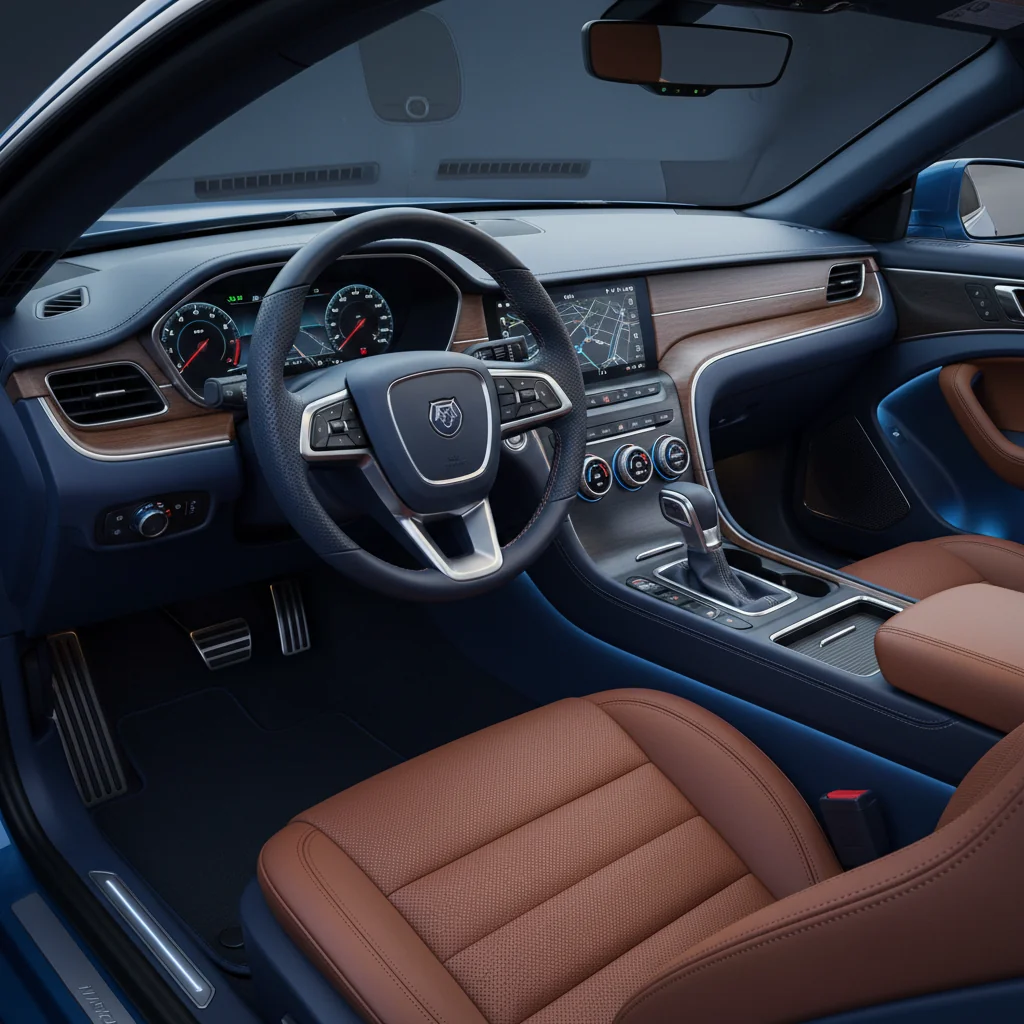 2028 Mercury Cougar 2028 interior - dashboard and cockpit view