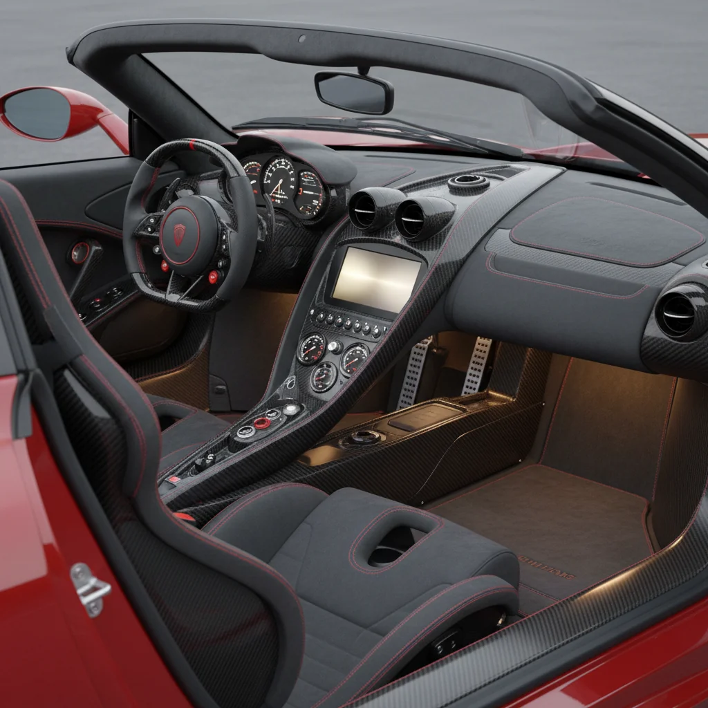 2027 Pagani Utopia Roadster interior - dashboard and cockpit view