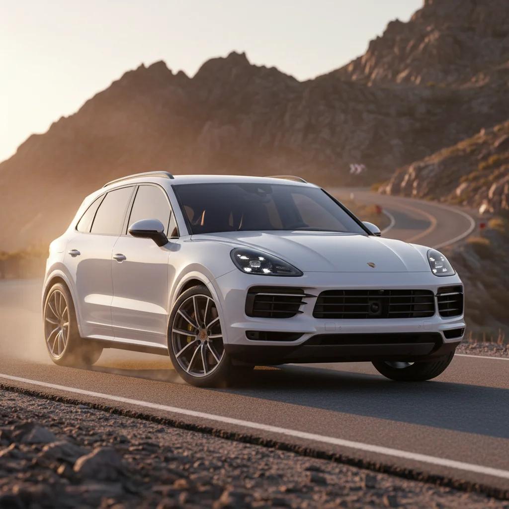2027 Porsche Cayenne GT RS exterior - front three quarter view