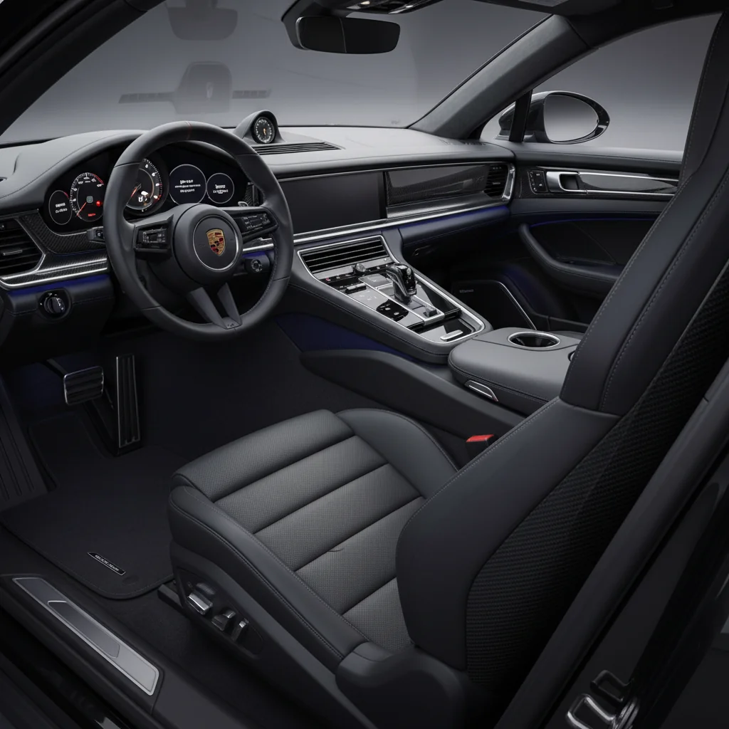 2027 Porsche Panamera Turbo GT interior - dashboard and cockpit view