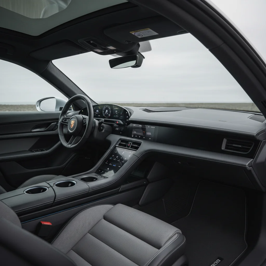 2026 Porsche Taycan Turbo GT Weissach interior - dashboard and cockpit view