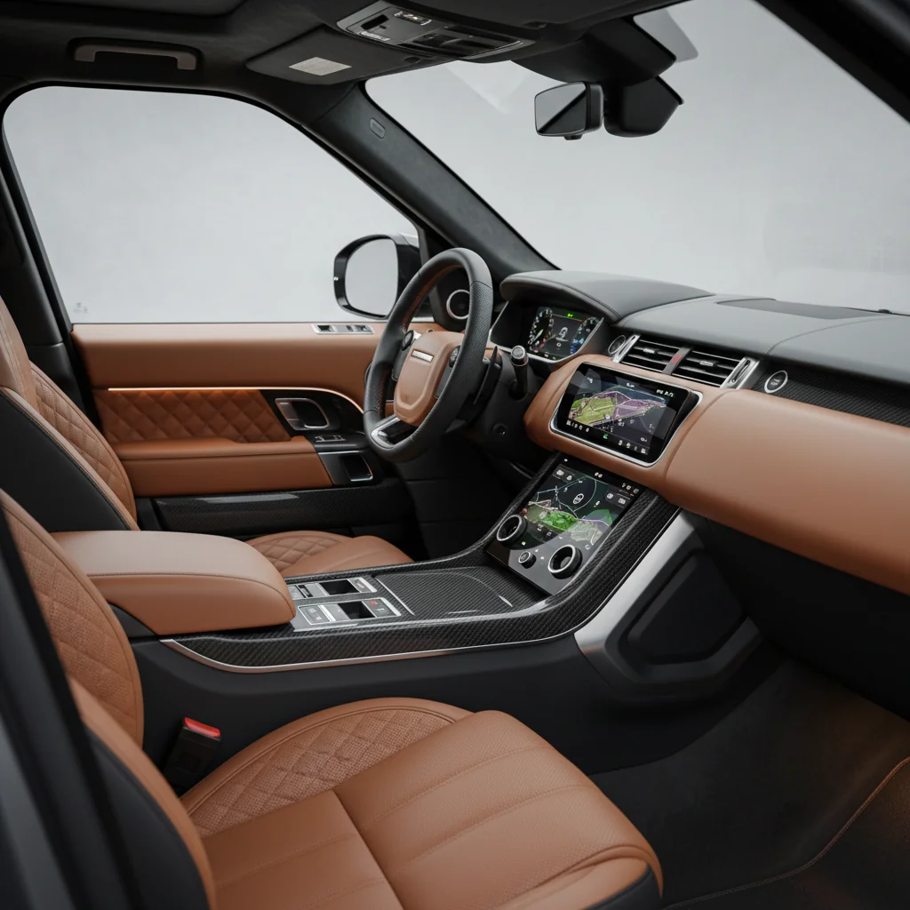 2027 Range Rover Sport SVR Carbon interior - dashboard and cockpit view