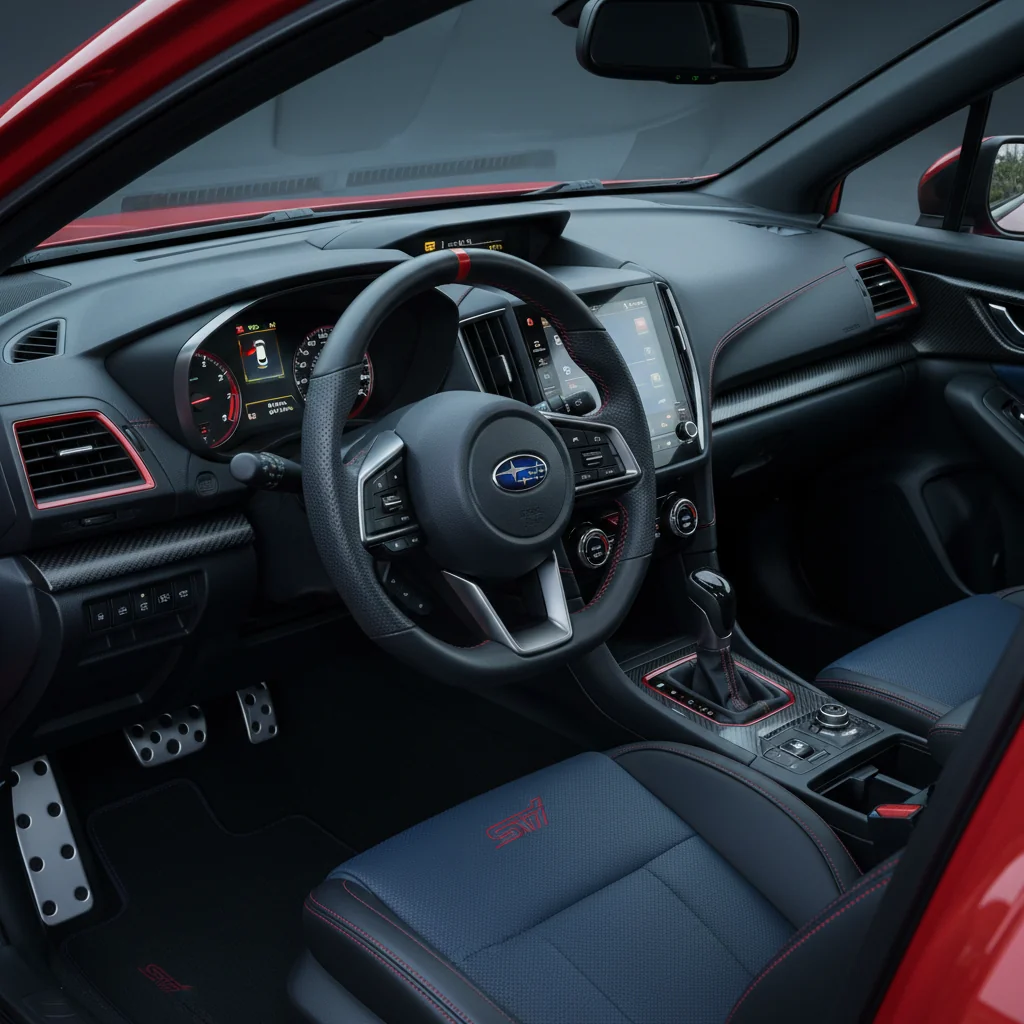 2028 Subaru Impreza WRX STI 2028 interior - dashboard and cockpit view