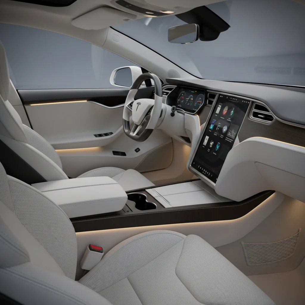 2027 Tesla Model S Plaid Plus interior - dashboard and cockpit view