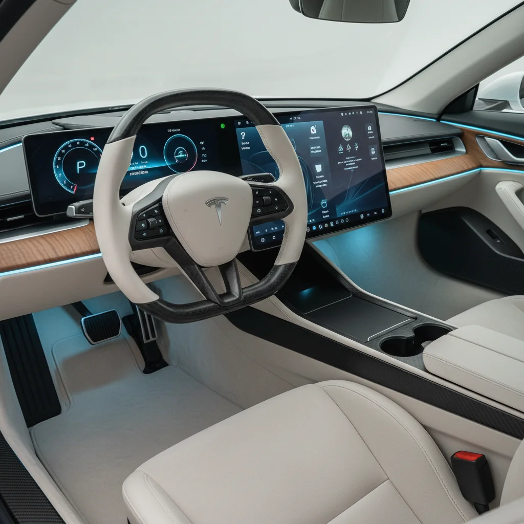 2027 Tesla Roadster 2.0 interior - dashboard and cockpit view