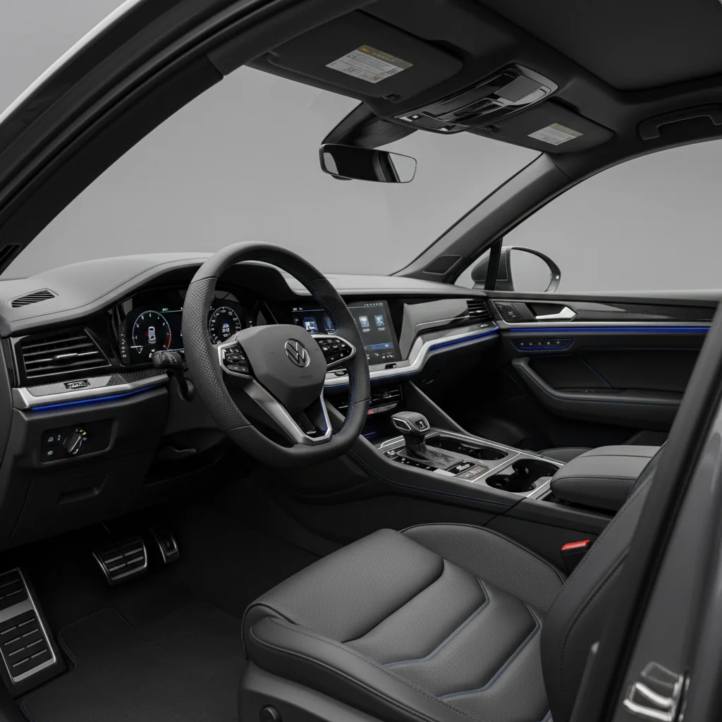 2027 Volkswagen Touareg R Black interior - dashboard and cockpit view